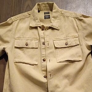 Buffalo David Bitton Beige Button-Up Shirt Jacket